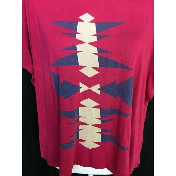 torn ronny kobo Womens Pink Blue Ivory Short Sleeve Top Xs Small Medium Large Xl - Picture 2 of 7